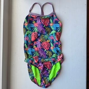 Dolfin Uglies Multi Color One-Piece Training Swimsuit Size 32